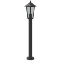 VidaXL Lampa ogrodowa na słupku, czarna, 80 cm, stal nierdzewna