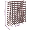 VidaXL Stojak na 120 butelek wina, brązowy, lite drewno sosnowe