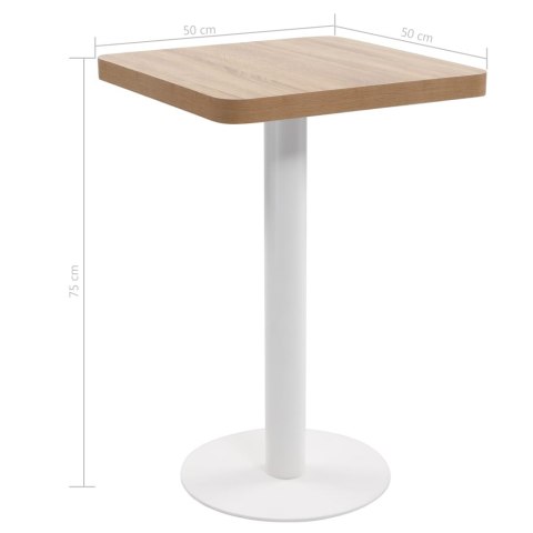 VidaXL Stolik bistro, jasnobrązowy, 50x50 cm, MDF VidaXL Stolik bistro, jasnobrązowy, 50x50 cm, MDF