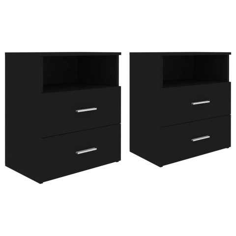 VidaXL Szafki nocne, 2 szt., czarne, 50x32x60 cm VidaXL Szafki nocne, 2 szt., czarne, 50x32x60 cm