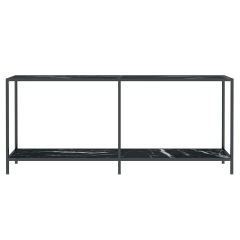 VidaXL Stolik konsolowy, czarny, 180x35x75,5 cm, szkło hartowane VidaXL Stolik konsolowy, czarny, 180x35x75,5 cm, szkło hartowane