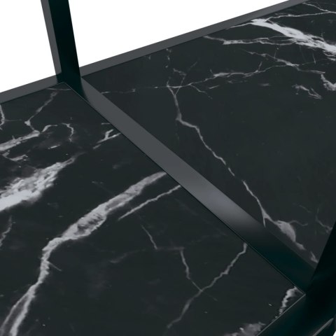 VidaXL Stolik konsolowy, czarny, 180x35x75,5 cm, szkło hartowane VidaXL Stolik konsolowy, czarny, 180x35x75,5 cm, szkło hartowane