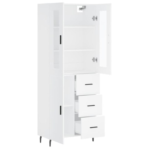 VidaXL Witrynka, biała, 69,5x34x180 cm, materiał drewnopochodny VidaXL Witrynka, biała, 69,5x34x180 cm, materiał drewnopochodny