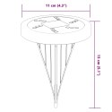 VidaXL Solarne lampki gruntowe, z kolcami, 4 szt., ciepłe białe