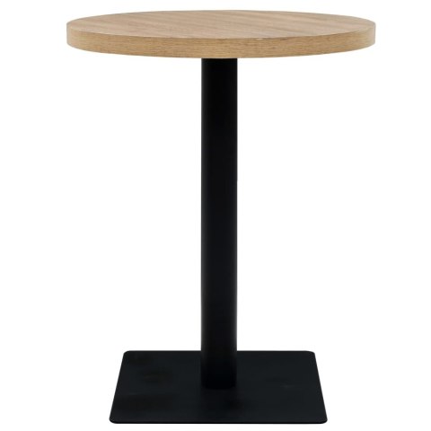 VidaXL Stolik bistro z MDF, stalowa podstawa, 60x75 cm, kolor dębu VidaXL Stolik bistro z MDF, stalowa podstawa, 60x75 cm, kolor dębu