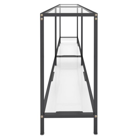 VidaXL Stolik konsolowy, przezroczysty, 200x35x75,5cm, szkło hartowane VidaXL Stolik konsolowy, przezroczysty, 200x35x75,5cm, szkło hartowane
