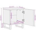 VidaXL Szafki nocne, 2 szt., 40x33x46 cm, bielone drewno mango