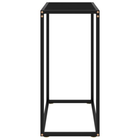 VidaXL Stolik konsolowy, czarny, 60x35x75 cm, szkło hartowane VidaXL Stolik konsolowy, czarny, 60x35x75 cm, szkło hartowane