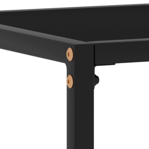 VidaXL Stolik konsolowy, czarny, 60x35x75 cm, szkło hartowane VidaXL Stolik konsolowy, czarny, 60x35x75 cm, szkło hartowane