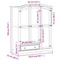 VidaXL Szafa Corona, 151,5x52x186 cm, lite drewno sosnowe