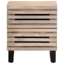 VidaXL Szafki nocne, 2 szt., 40x33x46 cm, bielone drewno mango