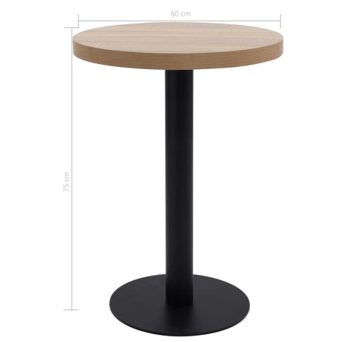 VidaXL Stolik bistro, jasnobrązowy, 60 cm, MDF VidaXL Stolik bistro, jasnobrązowy, 60 cm, MDF