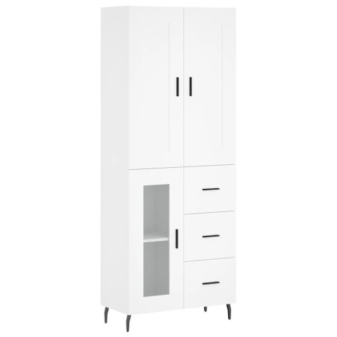 VidaXL Witrynka, biała, 69,5x34x180 cm, materiał drewnopochodny VidaXL Witrynka, biała, 69,5x34x180 cm, materiał drewnopochodny