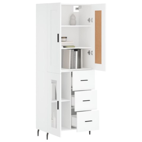 VidaXL Witrynka, biała, 69,5x34x180 cm, materiał drewnopochodny VidaXL Witrynka, biała, 69,5x34x180 cm, materiał drewnopochodny