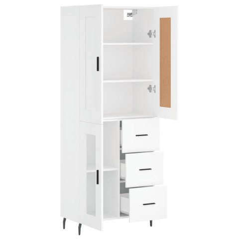VidaXL Witrynka, biała, 69,5x34x180 cm, materiał drewnopochodny VidaXL Witrynka, biała, 69,5x34x180 cm, materiał drewnopochodny