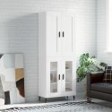 VidaXL Witrynka, biała, 69,5x34x180 cm, materiał drewnopochodny