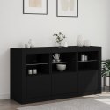 VidaXL Szafka z oświetleniem LED, czarna, 123x37x67 cm