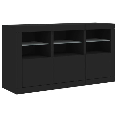 VidaXL Szafka z oświetleniem LED, czarna, 123x37x67 cm VidaXL Szafka z oświetleniem LED, czarna, 123x37x67 cm