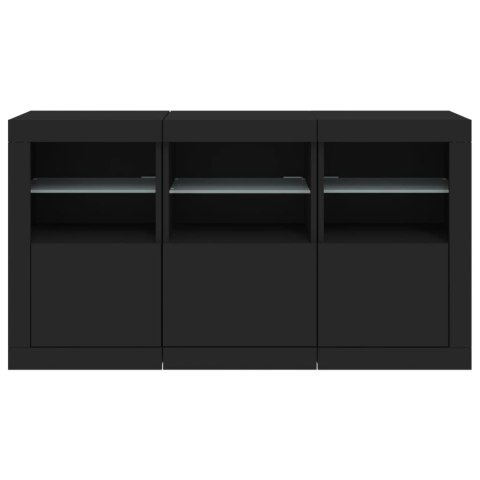 VidaXL Szafka z oświetleniem LED, czarna, 123x37x67 cm VidaXL Szafka z oświetleniem LED, czarna, 123x37x67 cm