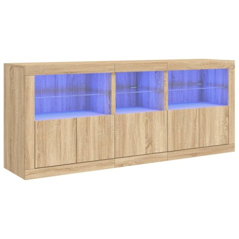VidaXL Szafka z oświetleniem LED, dąb sonoma, 162x37x67 cm VidaXL Szafka z oświetleniem LED, dąb sonoma, 162x37x67 cm