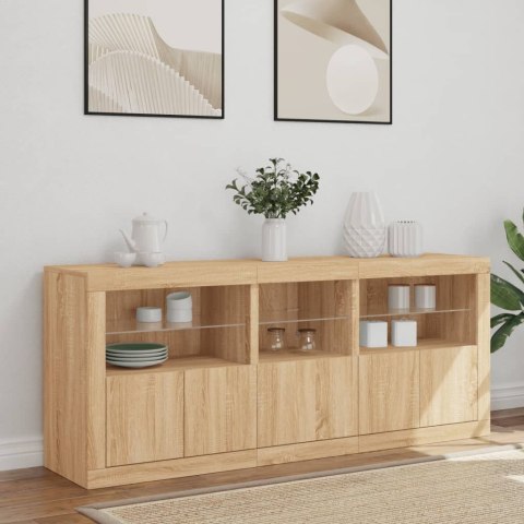 VidaXL Szafka z oświetleniem LED, dąb sonoma, 162x37x67 cm VidaXL Szafka z oświetleniem LED, dąb sonoma, 162x37x67 cm