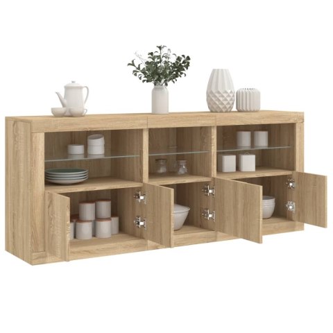 VidaXL Szafka z oświetleniem LED, dąb sonoma, 162x37x67 cm VidaXL Szafka z oświetleniem LED, dąb sonoma, 162x37x67 cm
