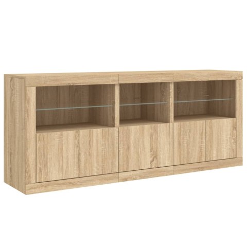 VidaXL Szafka z oświetleniem LED, dąb sonoma, 162x37x67 cm VidaXL Szafka z oświetleniem LED, dąb sonoma, 162x37x67 cm