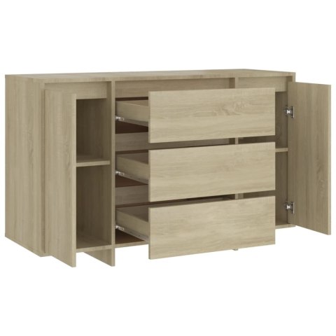 VidaXL Komoda z 3 szufladami, dąb sonoma, 120x41x75 cm VidaXL Komoda z 3 szufladami, dąb sonoma, 120x41x75 cm