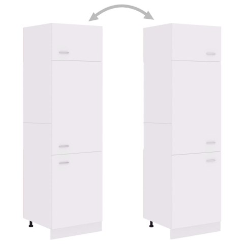 VidaXL Szafka na lodówkę, biała, 60x57x207 cm, materiał drewnopochodny VidaXL Szafka na lodówkę, biała, 60x57x207 cm, materiał drewnopochodny