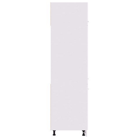 VidaXL Szafka na lodówkę, biała, 60x57x207 cm, materiał drewnopochodny VidaXL Szafka na lodówkę, biała, 60x57x207 cm, materiał drewnopochodny