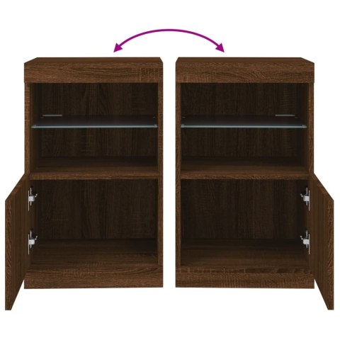VidaXL Szafka z oświetleniem LED, brązowy dąb, 41x37x67 cm VidaXL Szafka z oświetleniem LED, brązowy dąb, 41x37x67 cm