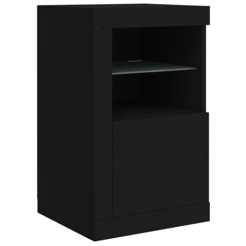 VidaXL Szafka z oświetleniem LED, czarna, 123x37x67 cm VidaXL Szafka z oświetleniem LED, czarna, 123x37x67 cm