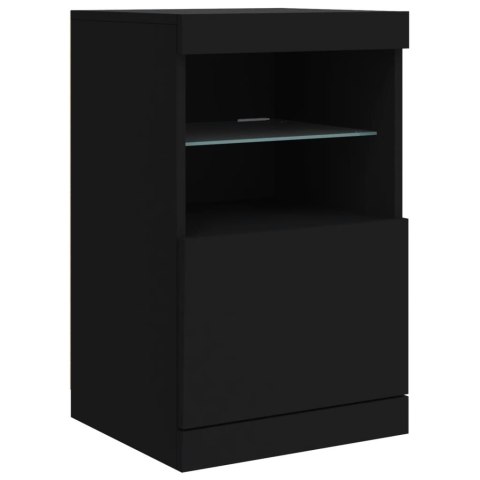 VidaXL Szafka z oświetleniem LED, czarna, 123x37x67 cm VidaXL Szafka z oświetleniem LED, czarna, 123x37x67 cm