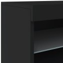 VidaXL Szafka z oświetleniem LED, czarna, 123x37x67 cm