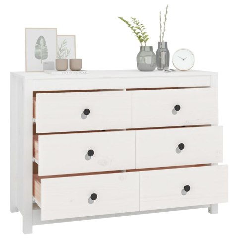 VidaXL Komoda, biały, 100x40x72 cm, lite drewno sosnowe VidaXL Komoda, biały, 100x40x72 cm, lite drewno sosnowe