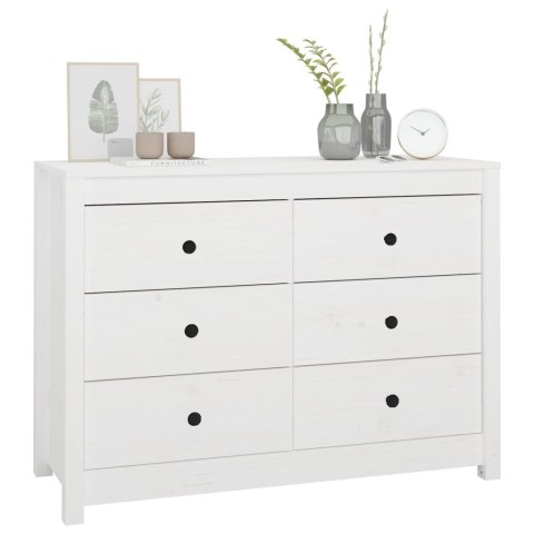 VidaXL Komoda, biały, 100x40x72 cm, lite drewno sosnowe VidaXL Komoda, biały, 100x40x72 cm, lite drewno sosnowe