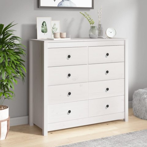 VidaXL Komoda,biały, 100x40x90 cm, lite drewno sosnowe VidaXL Komoda,biały, 100x40x90 cm, lite drewno sosnowe