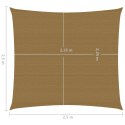 VidaXL Żagiel przeciwsłoneczny, 160 g/m², taupe, 2,5x2,5 m, HDPE