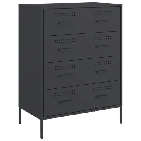 Komoda, czarna, 68x39x89 cm, stalowa Komoda, czarna, 68x39x89 cm, stalowa