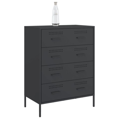 Komoda, czarna, 68x39x89 cm, stalowa Komoda, czarna, 68x39x89 cm, stalowa