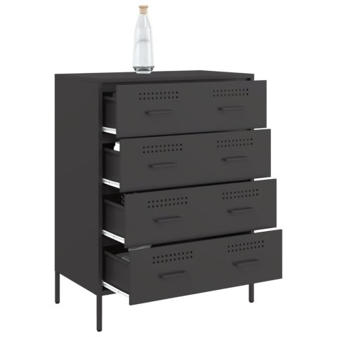 Komoda, czarna, 68x39x89 cm, stalowa Komoda, czarna, 68x39x89 cm, stalowa