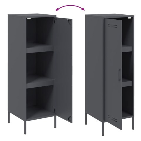 VidaXL Szafka, antracytowa, 36x39x113 cm, stal VidaXL Szafka, antracytowa, 36x39x113 cm, stal