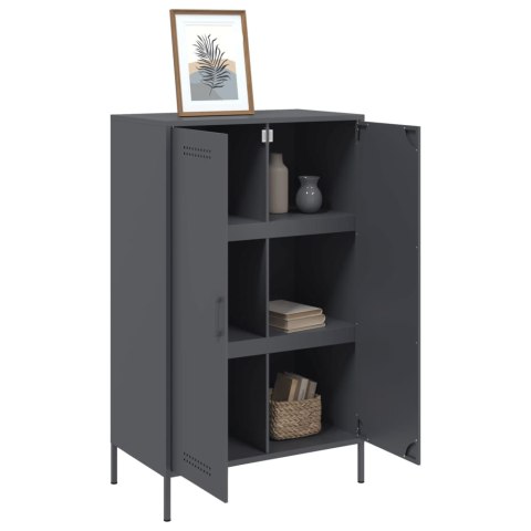 VidaXL Szafka, antracytowa, 68x39x113 cm, stal VidaXL Szafka, antracytowa, 68x39x113 cm, stal