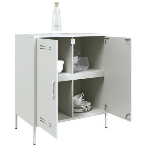 VidaXL Szafka, biała, 68x39x79 cm, stal VidaXL Szafka, biała, 68x39x79 cm, stal
