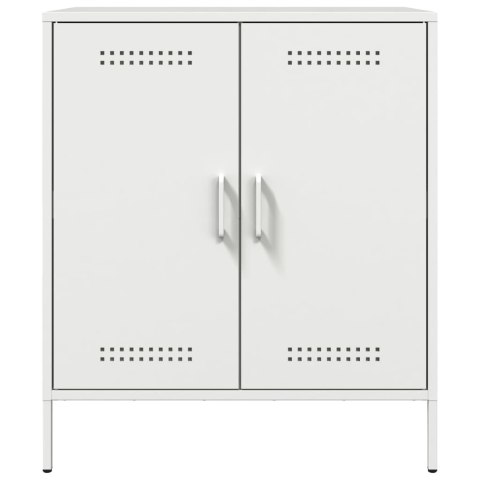 VidaXL Szafka, biała, 68x39x79 cm, stal VidaXL Szafka, biała, 68x39x79 cm, stal