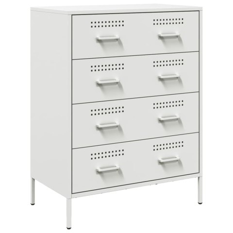 VidaXL Szafka, biała, 68x39x89 cm, stal VidaXL Szafka, biała, 68x39x89 cm, stal