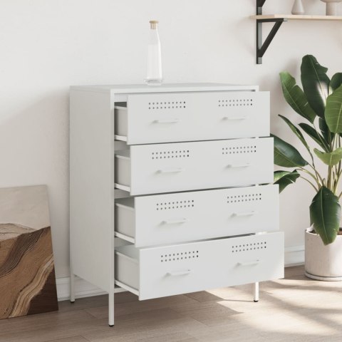 VidaXL Szafka, biała, 68x39x89 cm, stal VidaXL Szafka, biała, 68x39x89 cm, stal