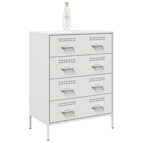 VidaXL Szafka, biała, 68x39x89 cm, stal VidaXL Szafka, biała, 68x39x89 cm, stal