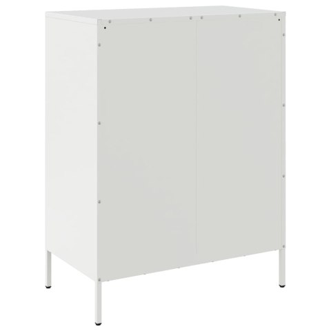 VidaXL Szafka, biała, 68x39x89 cm, stal VidaXL Szafka, biała, 68x39x89 cm, stal