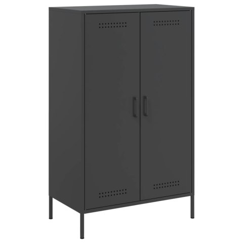 VidaXL Szafka, czarna, 68x39x113 cm, stal VidaXL Szafka, czarna, 68x39x113 cm, stal